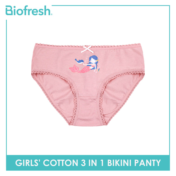 Biofresh Girls’ Antimicrobial Cotton Panty 3 pieces in a pack UGPKG4101