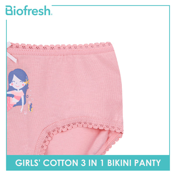 Biofresh Girls’ Antimicrobial Cotton Panty 3 pieces in a pack UGPKG4101