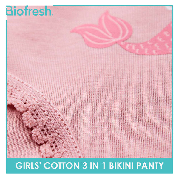 Biofresh Girls’ Antimicrobial Cotton Panty 3 pieces in a pack UGPKG4101