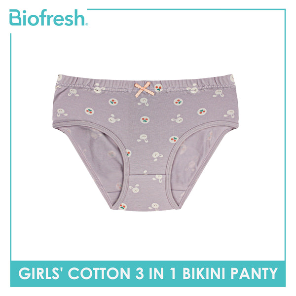 Biofresh Girls’ Antimicrobial Cotton Panty 3 pieces in a pack UGPKG4102