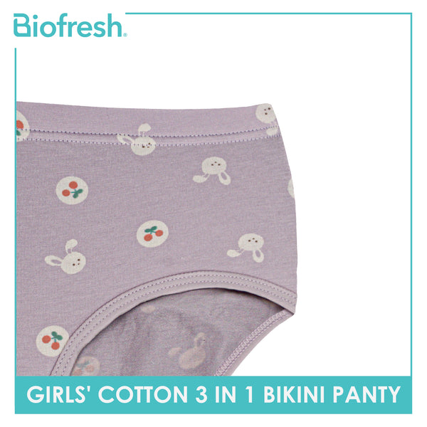 Biofresh Girls’ Antimicrobial Cotton Panty 3 pieces in a pack UGPKG4102