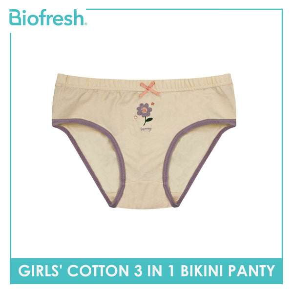 Biofresh Girls’ Antimicrobial Cotton Panty 3 pieces in a pack UGPKG4102