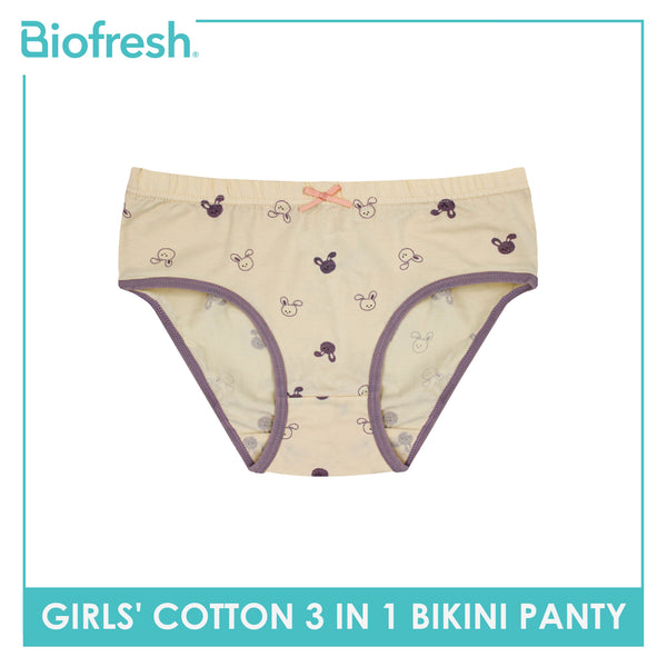 Biofresh Girls’ Antimicrobial Cotton Panty 3 pieces in a pack UGPKG4102