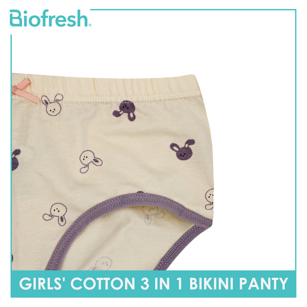 Biofresh Girls’ Antimicrobial Cotton Panty 3 pieces in a pack UGPKG4102