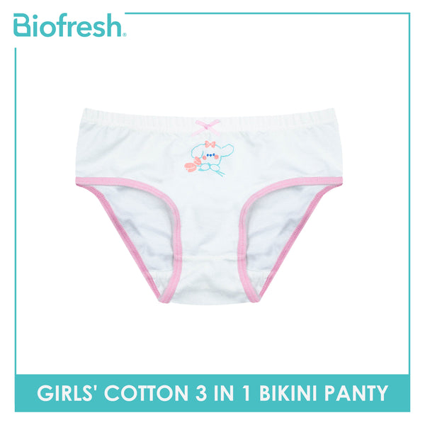 Biofresh Kids Girls' Antimicrobial Panty 3 pieces in a pack UGPKG9