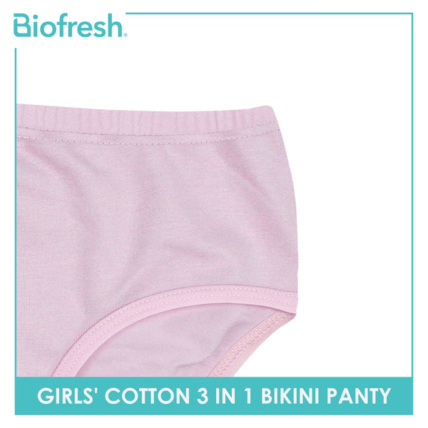 Biofresh Girls’ Antimicrobial Cotton Panty 3 pieces in a pack UGPKG4103