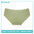 Biofresh Girls’ Antimicrobial Cotton Bikini Panty 3 pieces in a pack UGPKG521