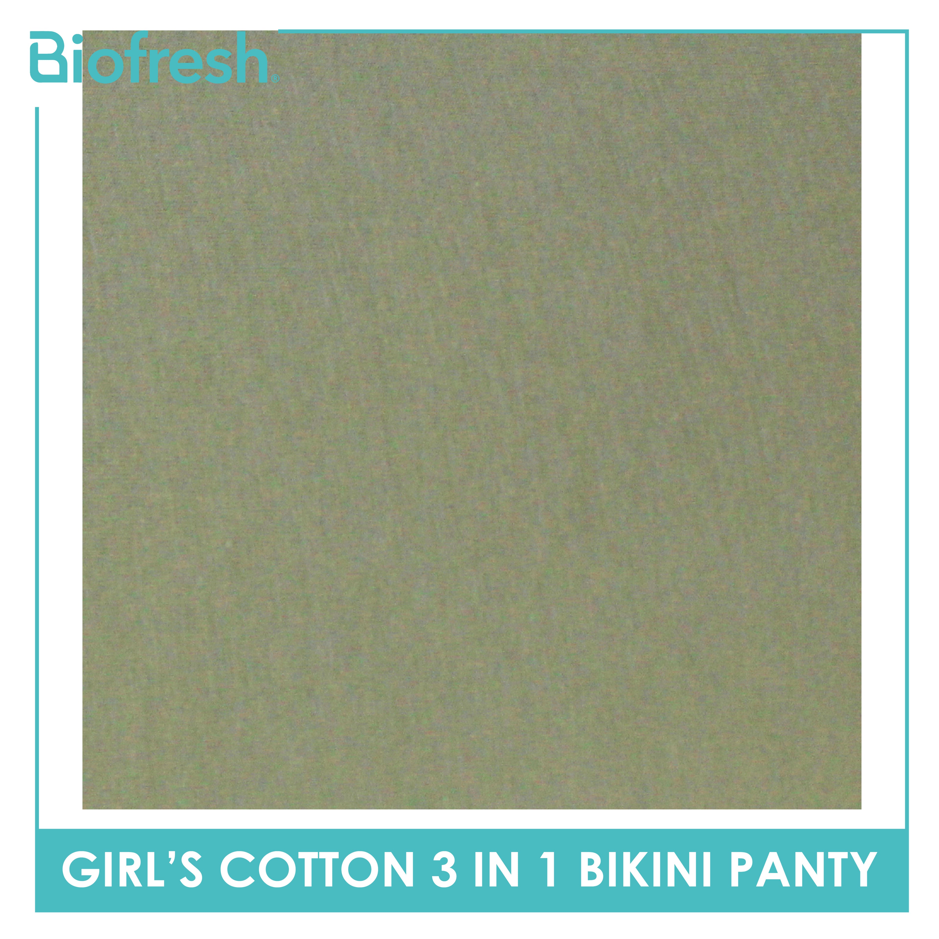 Biofresh Girls’ Antimicrobial Cotton Bikini Panty 3 pieces in a pack UGPKG521