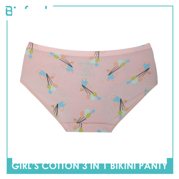 Biofresh Girls’ Antimicrobial Cotton Bikini Panty 3 pieces in a pack UGPKG521