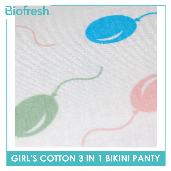 Biofresh Girls’ Antimicrobial Cotton Bikini Panty 3 pieces in a pack UGPKG521
