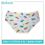 Biofresh Girls’ Antimicrobial Cotton Bikini Panty 3 pieces in a pack UGPKG522