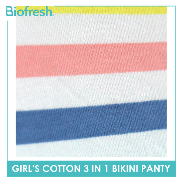 Biofresh Girls’ Antimicrobial Cotton Bikini Panty 3 pieces in a pack UGPKG522