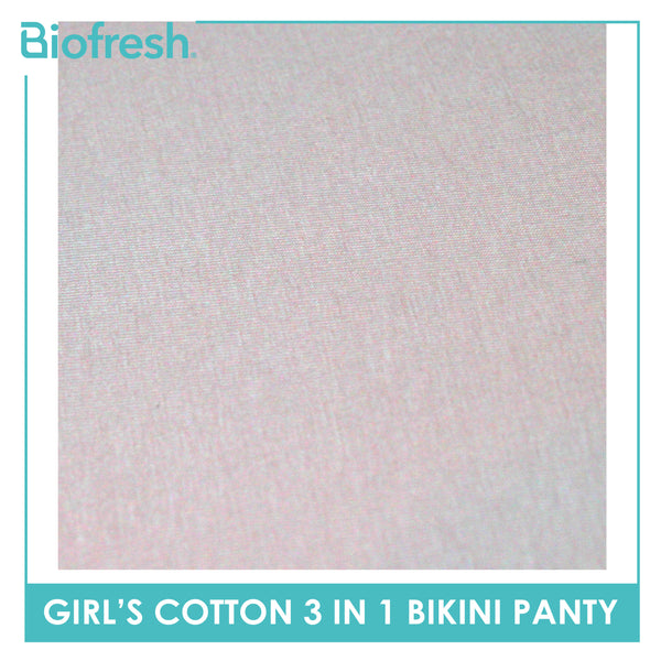 Biofresh Girls’ Antimicrobial Cotton Bikini Panty 3 pieces in a pack UGPKG522