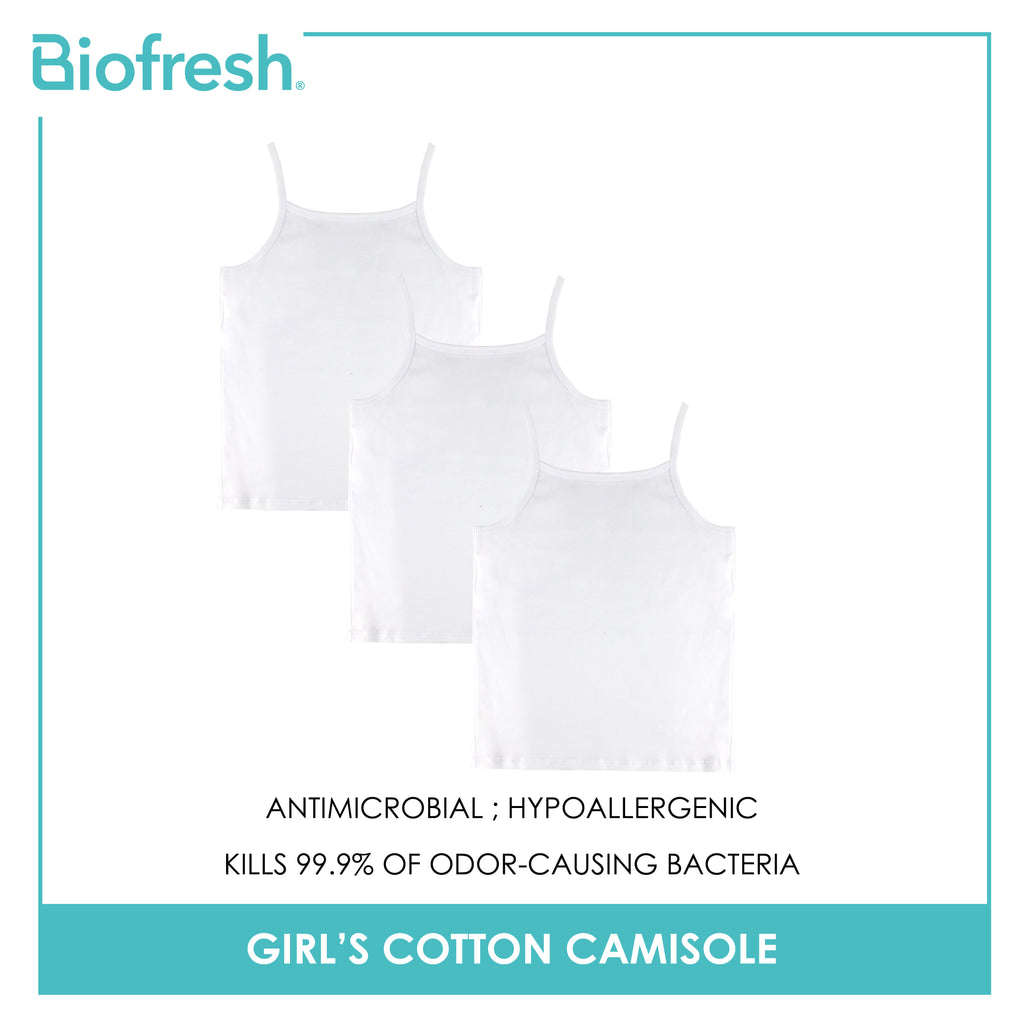 Biofresh Girls' Antimicrobial Cotton Camisole 3 pieces UGSCG1