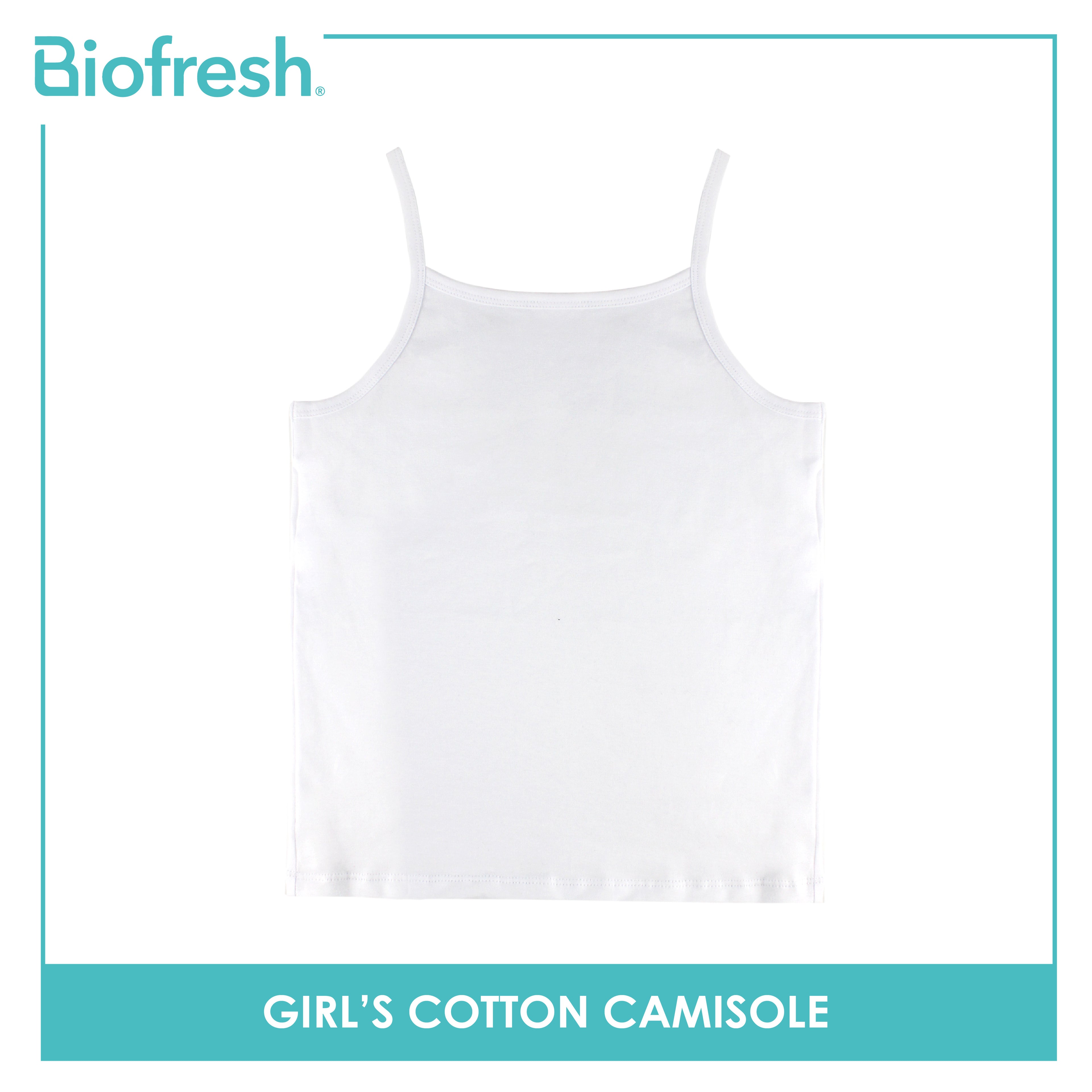 Biofresh Girls' Antimicrobial Cotton Camisole 3 pieces UGSCG1