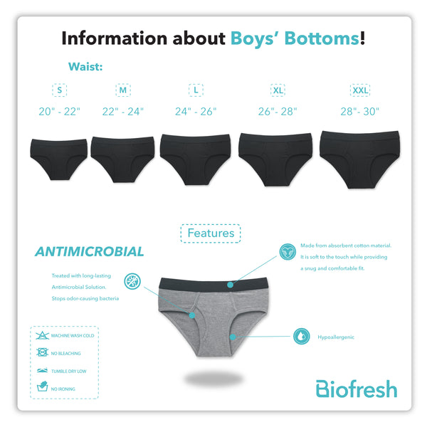 Biofresh | SpongeBob Boys' Antimicrobial Cotton Bikini Brief 3 pieces in a pack SBBBKG512