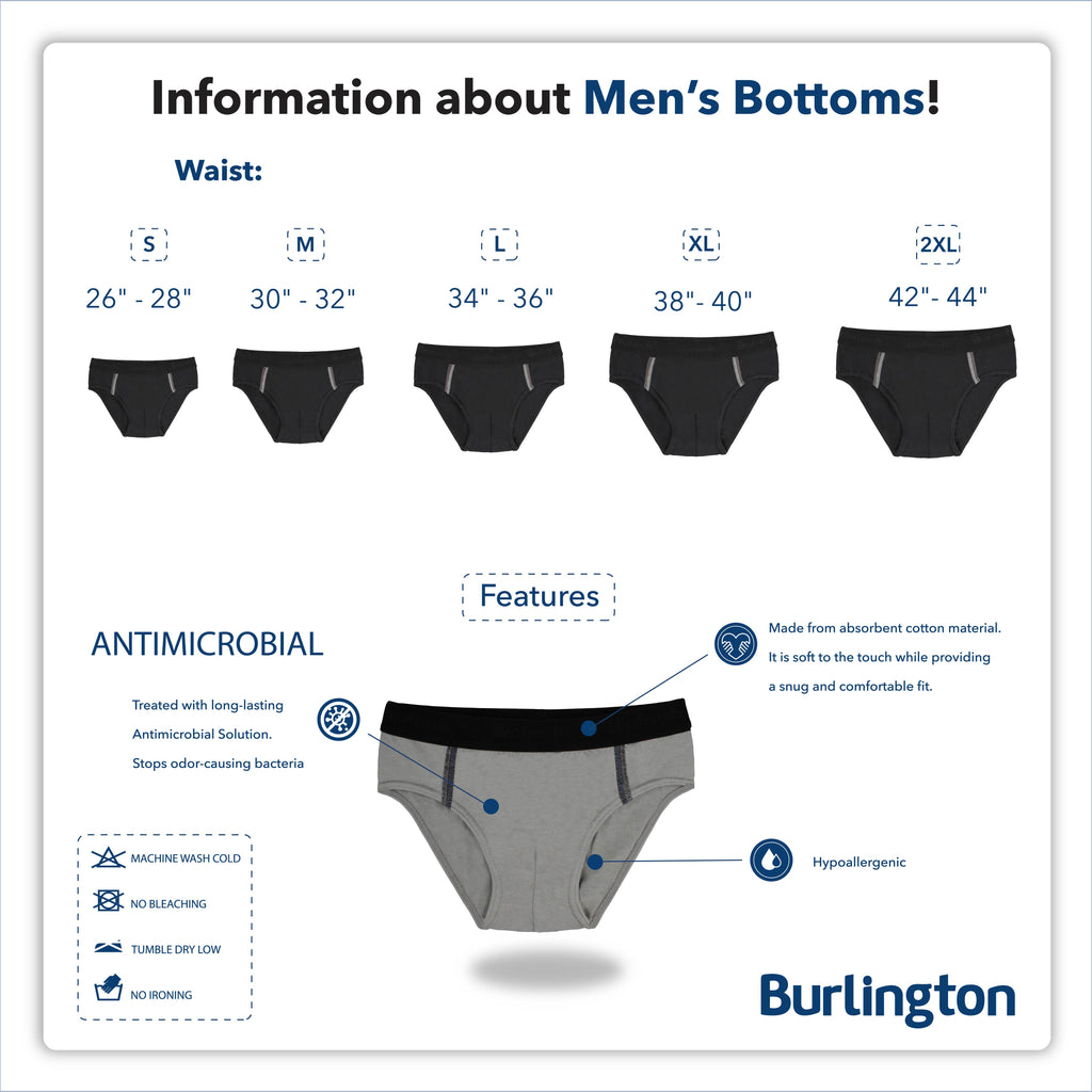 Burlington Men's Cotton Bikini Brief 3 pieces in a pack GTMBSG4