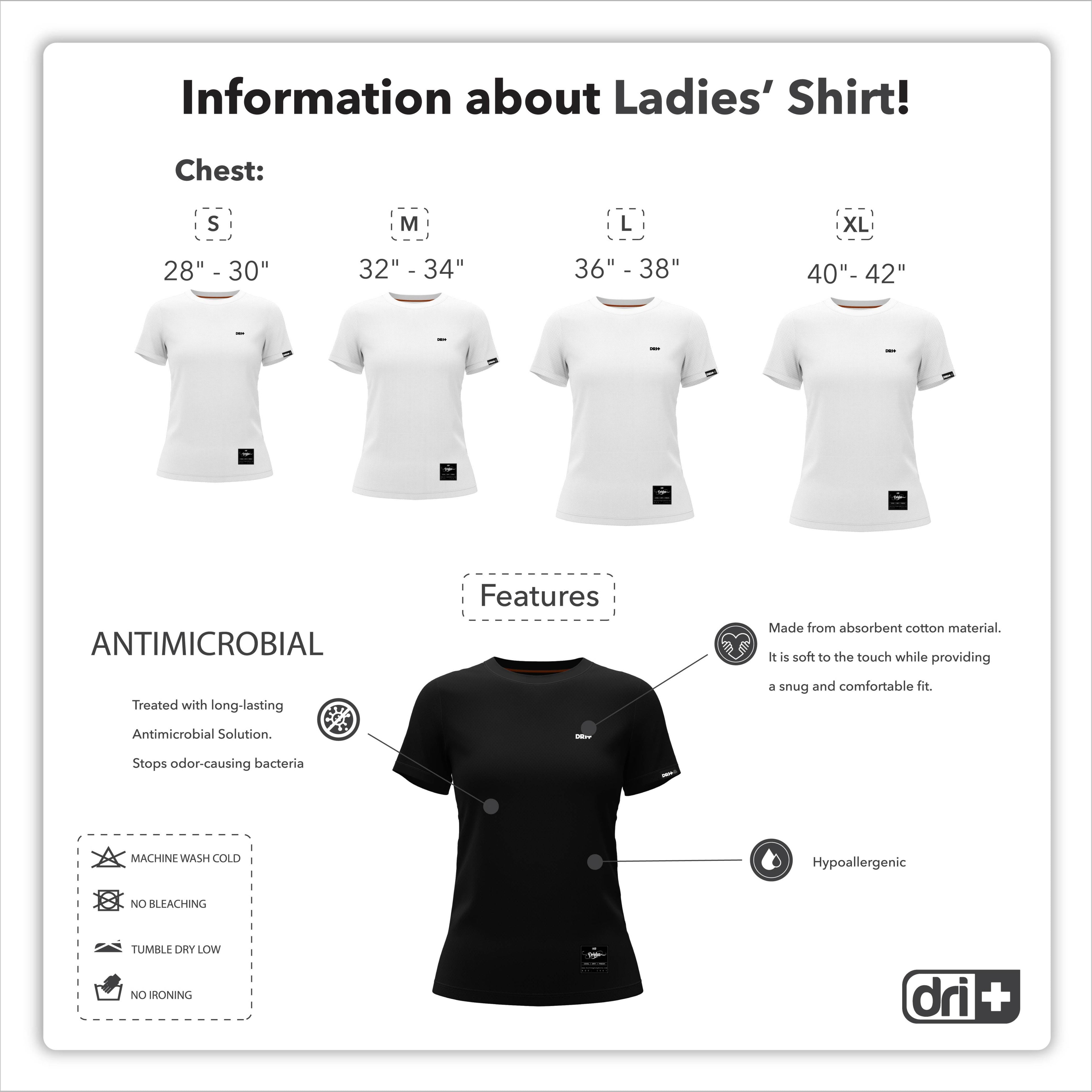 Dri Plus Ladies’ Micro Cool Fabric Shirt 1 pc DULSR4402
