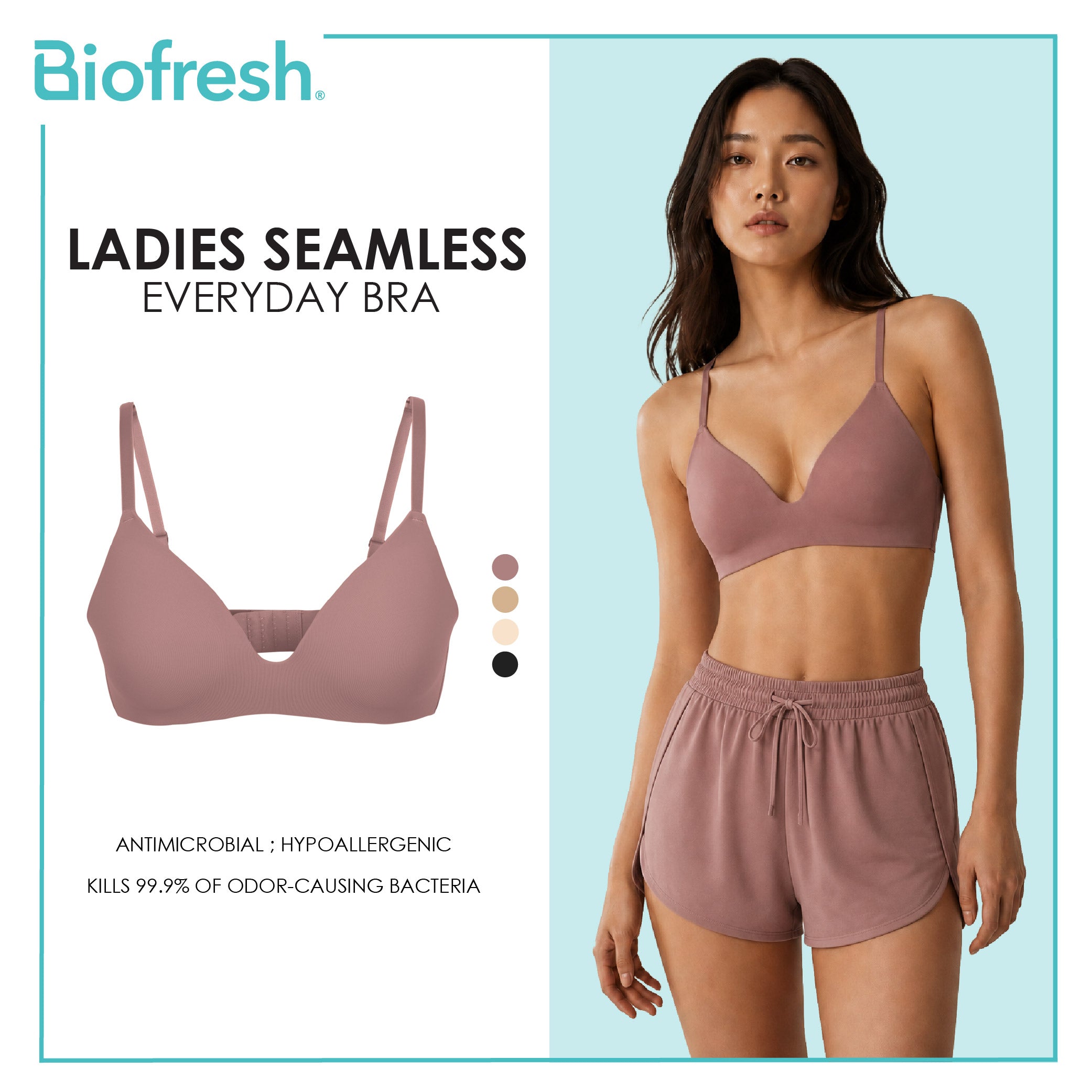 Biofresh Ladies’ Seamless Everyday Bra 1 piece ULBR531