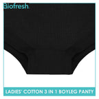 Biofresh Ladies' Antimicrobial Cotton Boyleg Panty 3 pieces in a pack ULPBG16