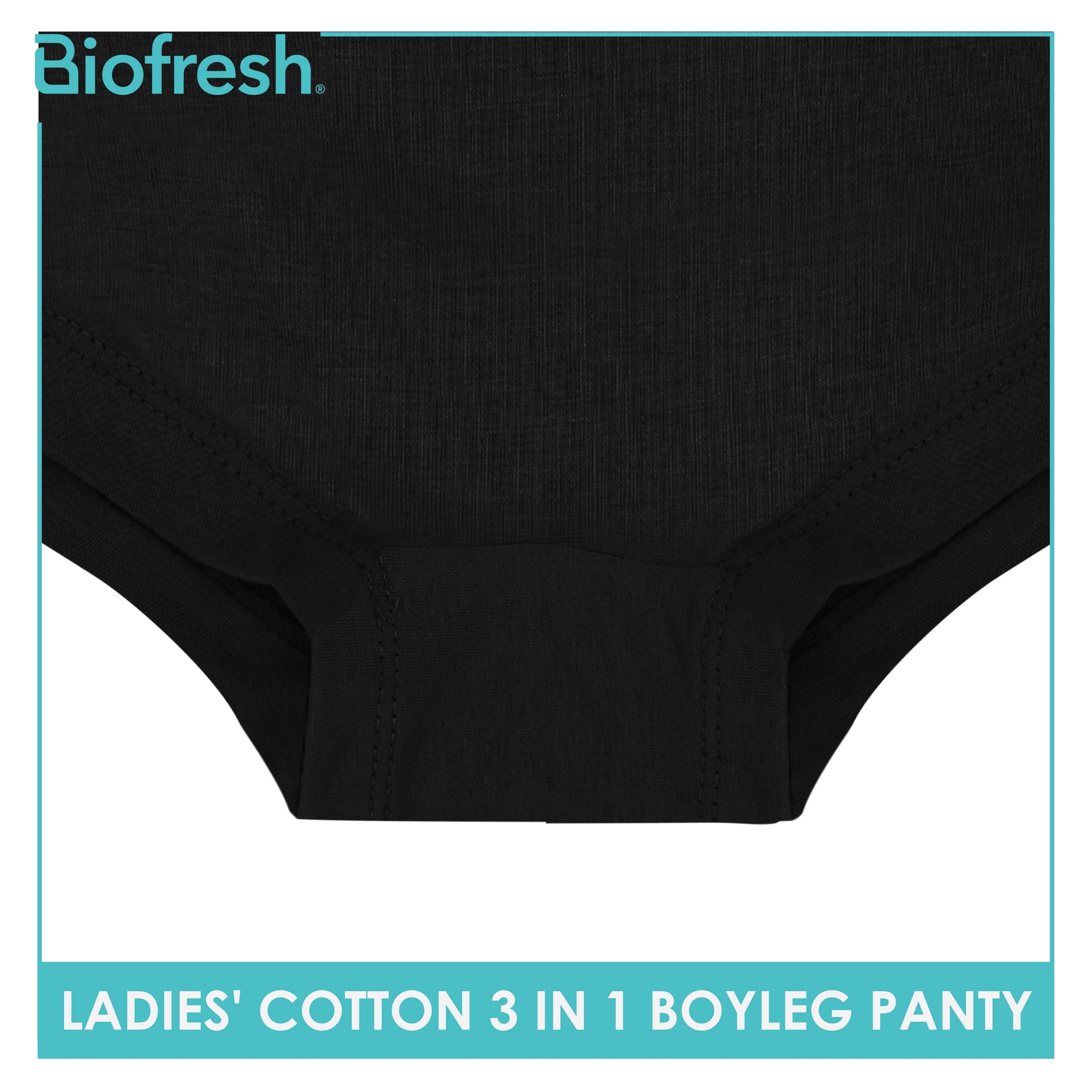 Biofresh Ladies' Antimicrobial Cotton Boyleg Panty 3 pieces in a pack ULPBG16