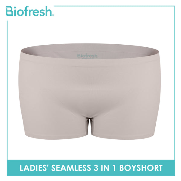 Biofresh Ladies' Antimicrobial Seamless Boyshort 3 pieces in a pack ULPBG4401