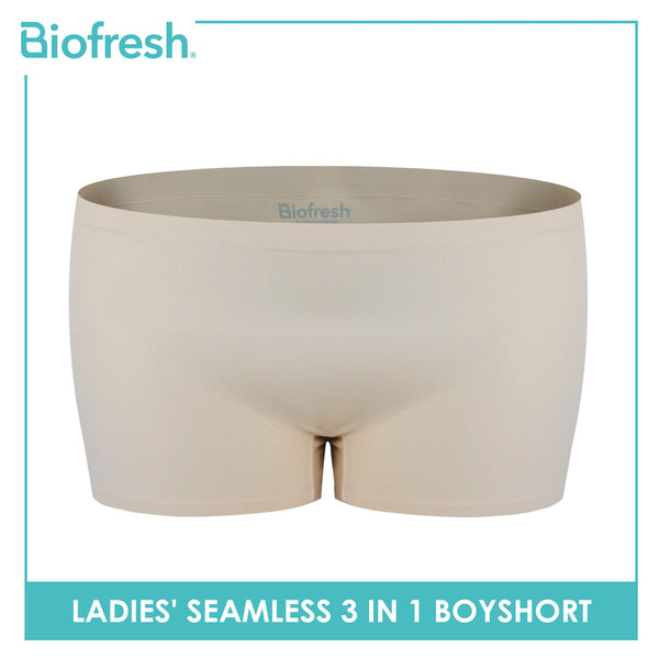 Biofresh Ladies' Antimicrobial Seamless Boyshort 3 pieces in a pack ULPBG4401