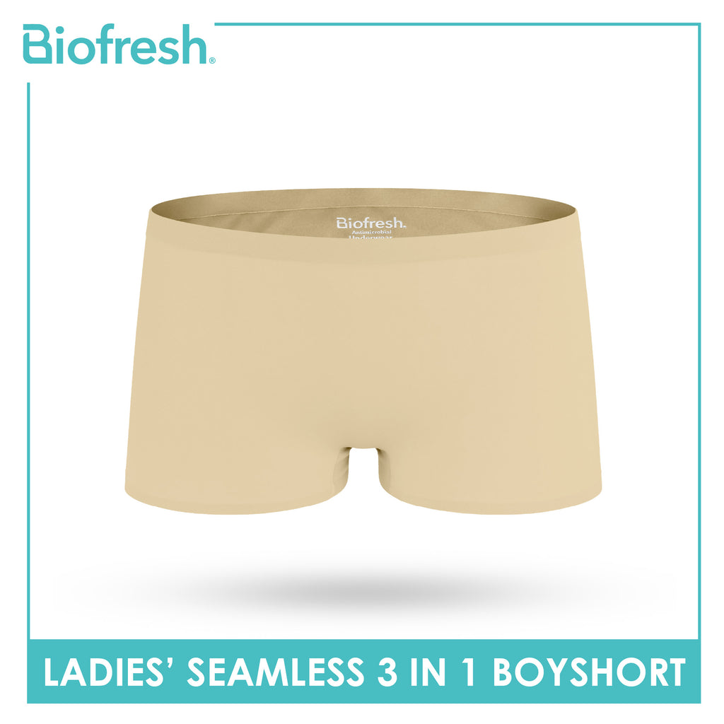 Biofresh Ladies' Antimicrobial Seamless Boyshort 3 pieces in a pack ULPBG4401