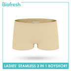Biofresh Ladies' Antimicrobial Seamless Boyshort 3 pieces in a pack ULPBG4401