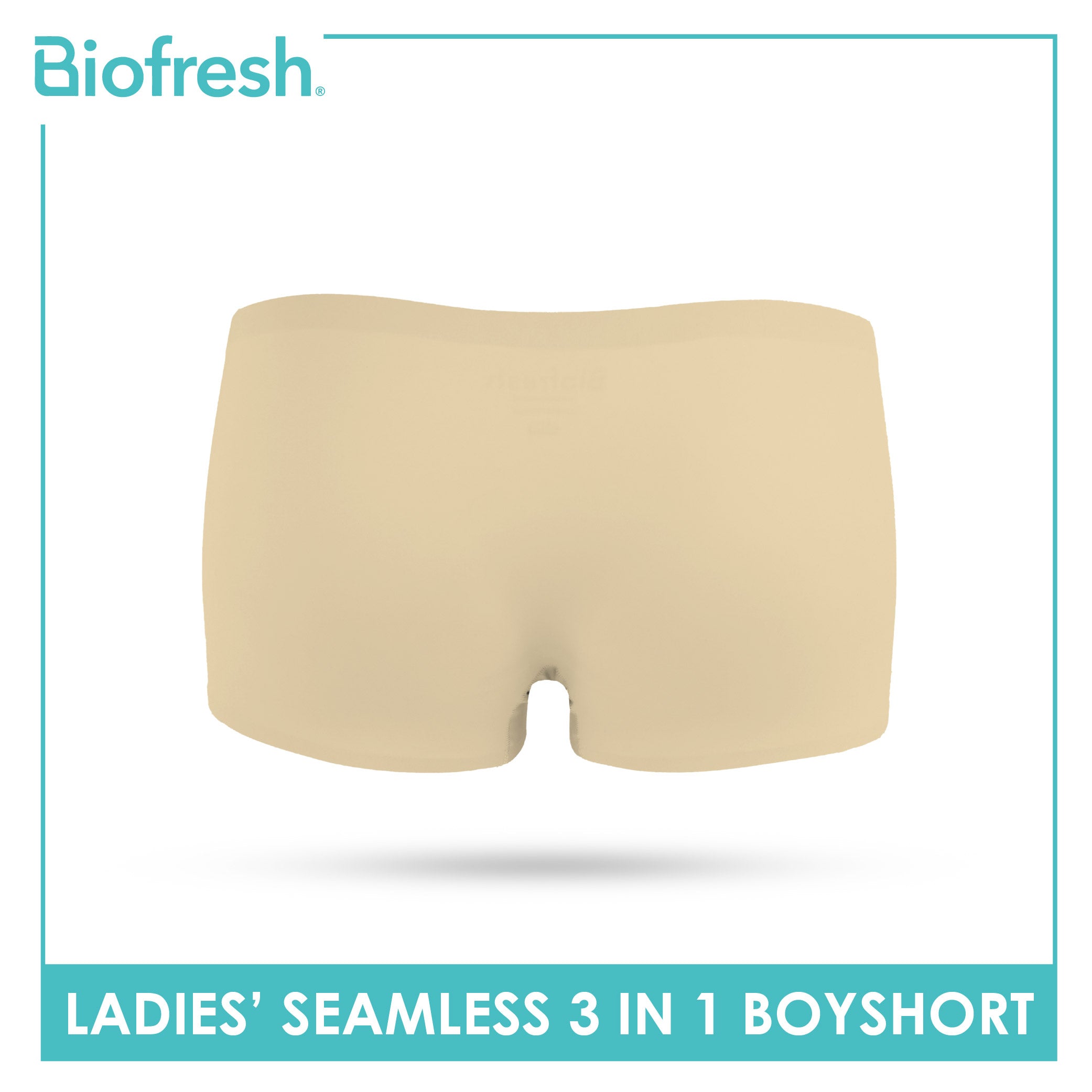 Biofresh Ladies' Antimicrobial Seamless Boyshort 3 pieces in a pack ULPBG4401