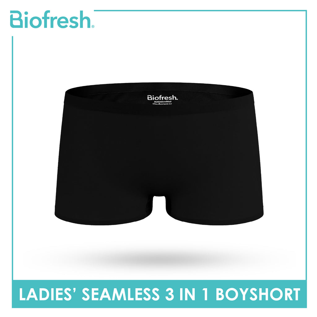 Biofresh Ladies' Antimicrobial Seamless Boyshort 3 pieces in a pack ULPBG4401