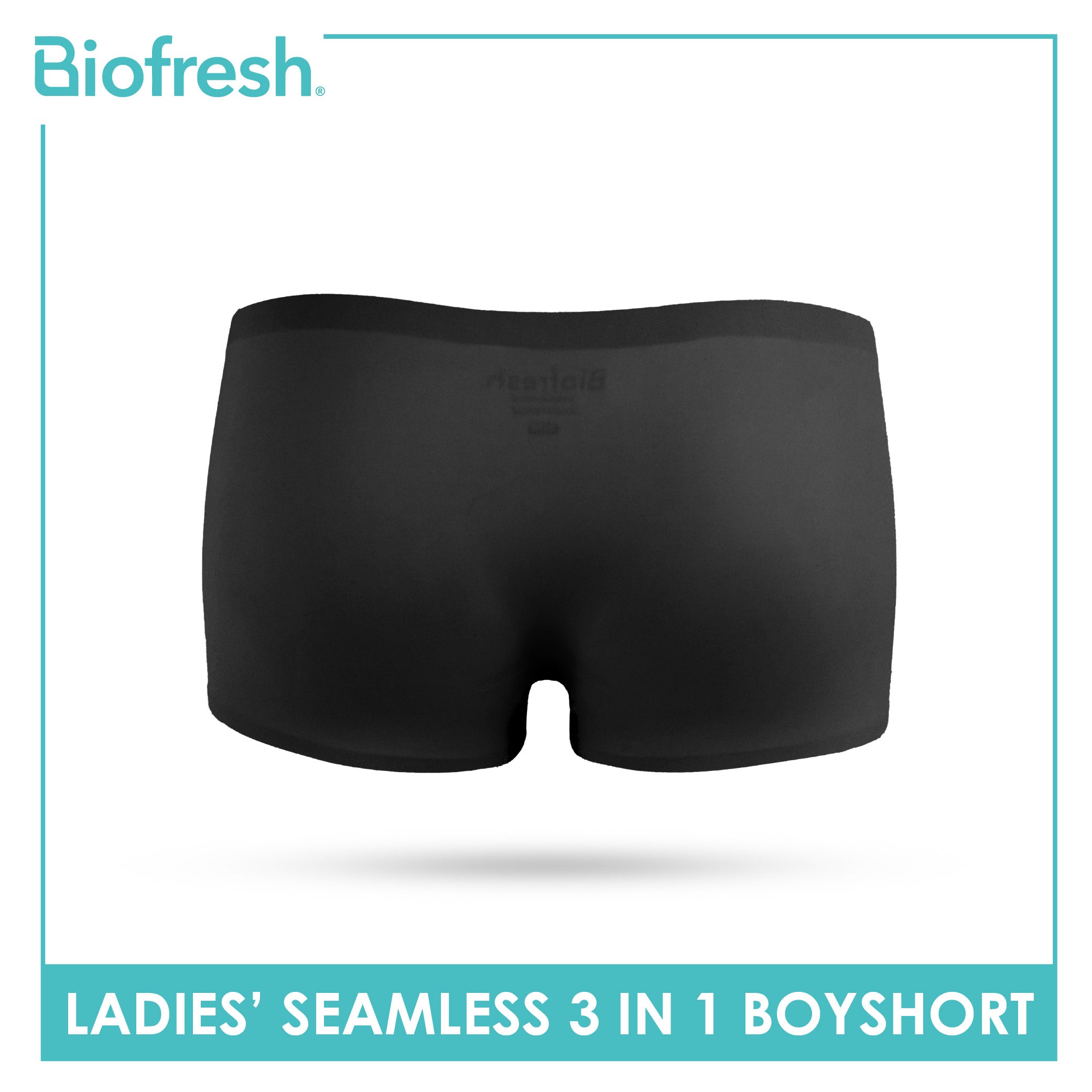 Biofresh Ladies' Antimicrobial Seamless Boyshort 3 pieces in a pack ULPBG4401