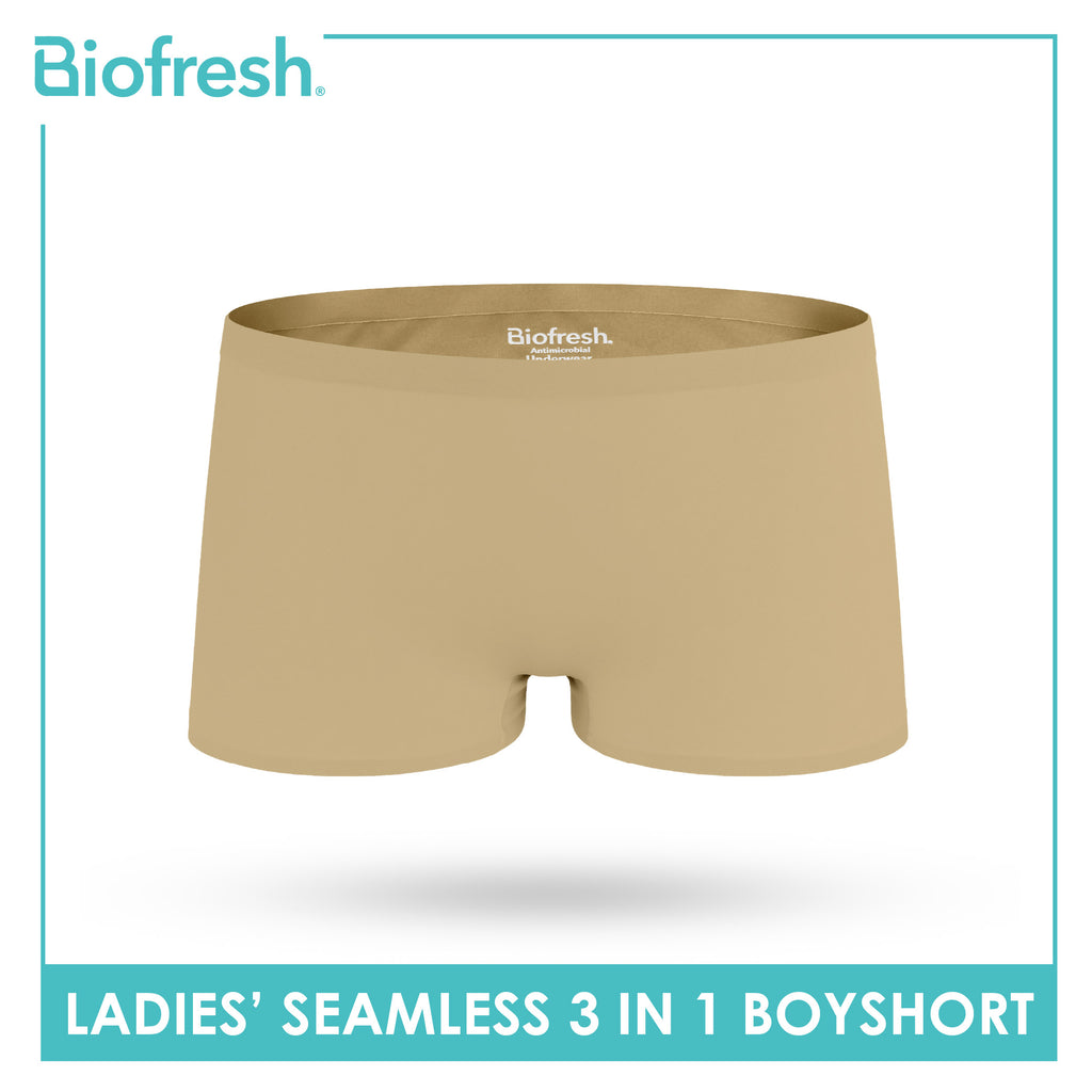 Biofresh Ladies' Antimicrobial Seamless Boyshort 3 pieces in a pack ULPBG4401