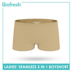 Biofresh Ladies' Antimicrobial Seamless Boyshort 3 pieces in a pack ULPBG4401