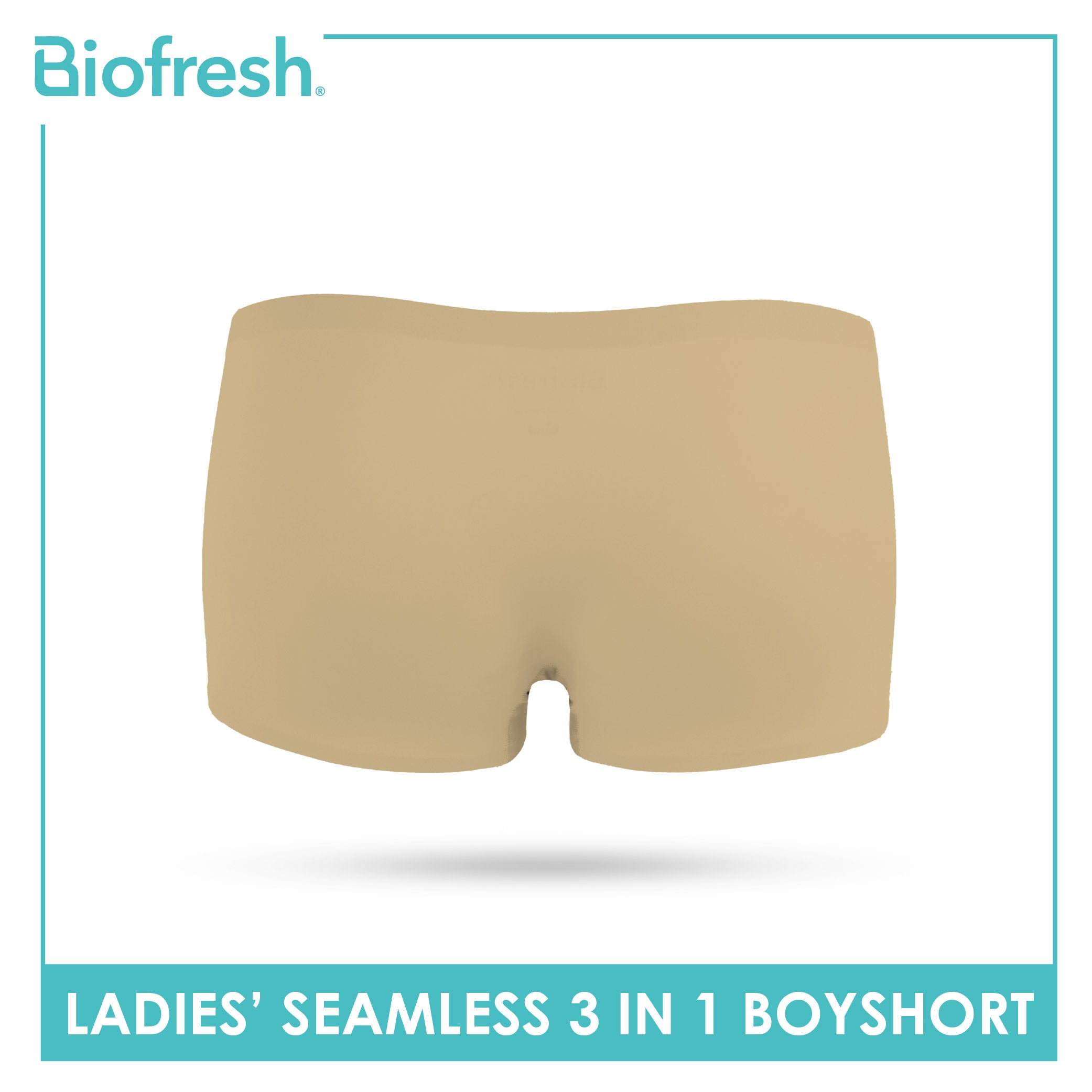 Biofresh Ladies' Antimicrobial Seamless Boyshort 3 pieces in a pack ULPBG4401