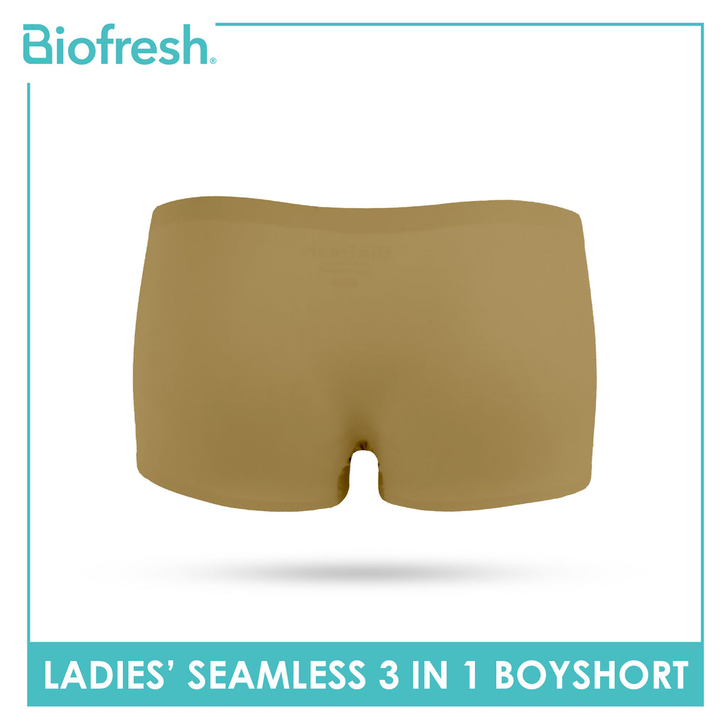 Biofresh Ladies' Antimicrobial Seamless Boyshort 3 pieces in a pack ULPBG4401