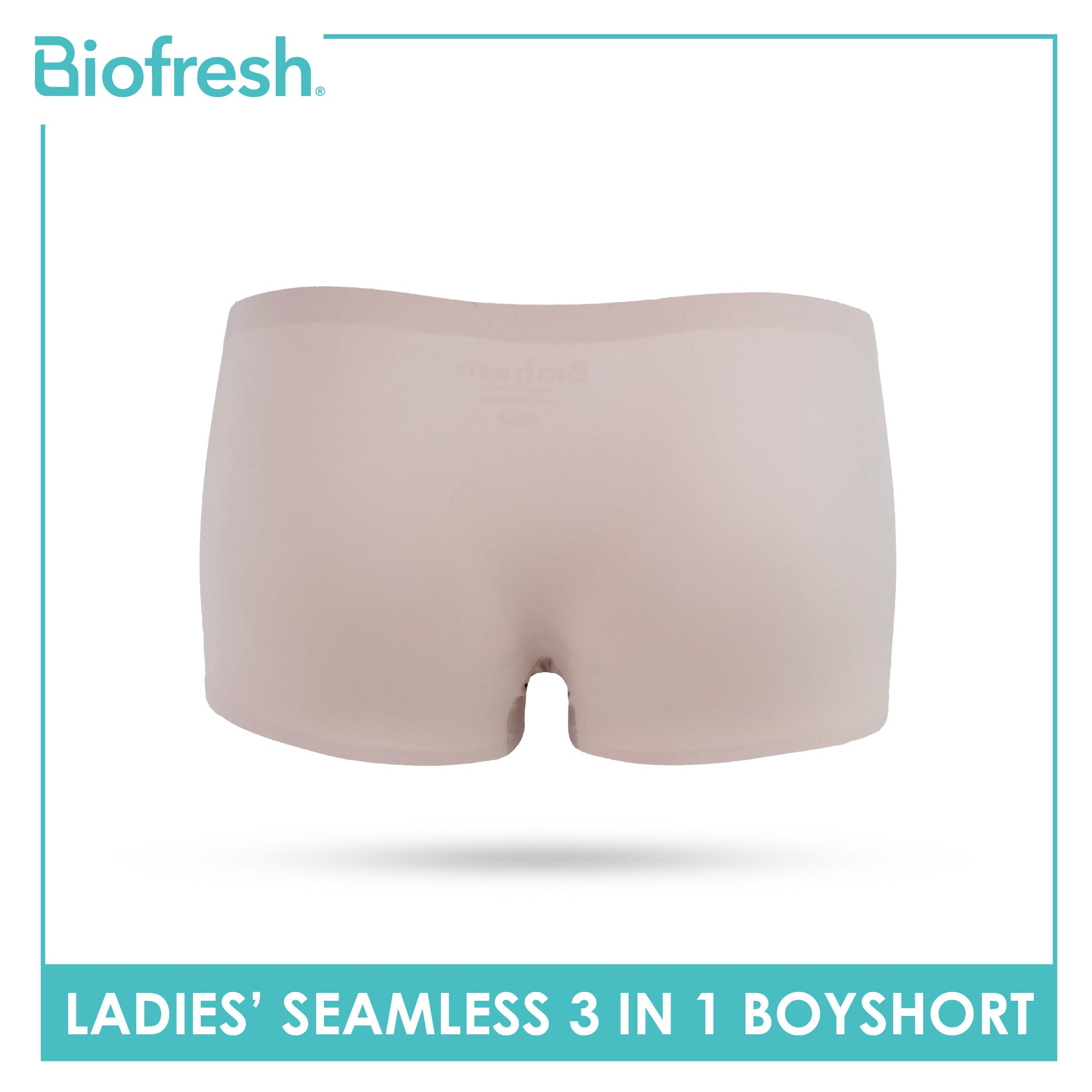 Biofresh Ladies' Antimicrobial Seamless Boyshort 3 pieces in a pack ULPBG4401