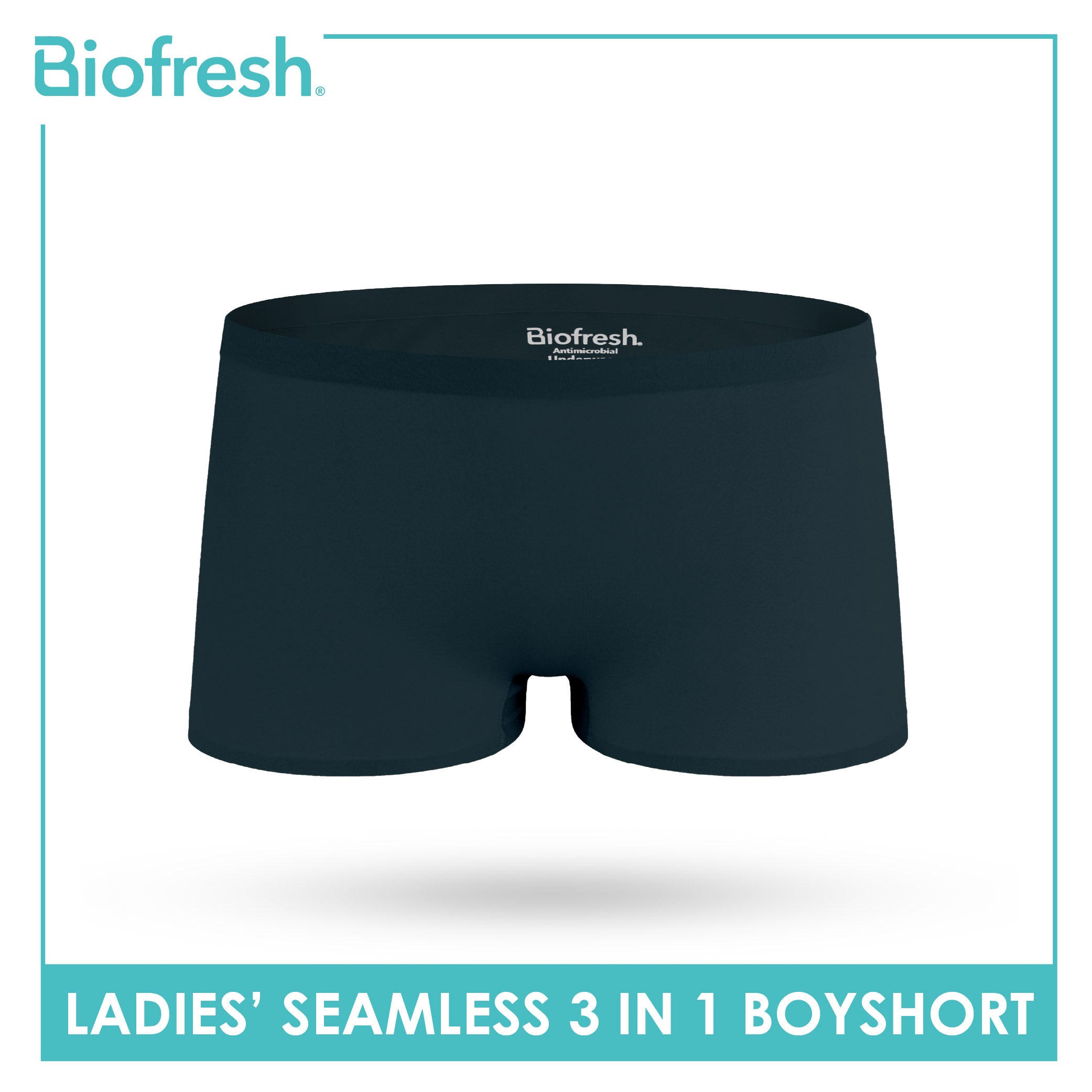 Biofresh Ladies' Antimicrobial Seamless Boyshort 3 pieces in a pack ULPBG4401