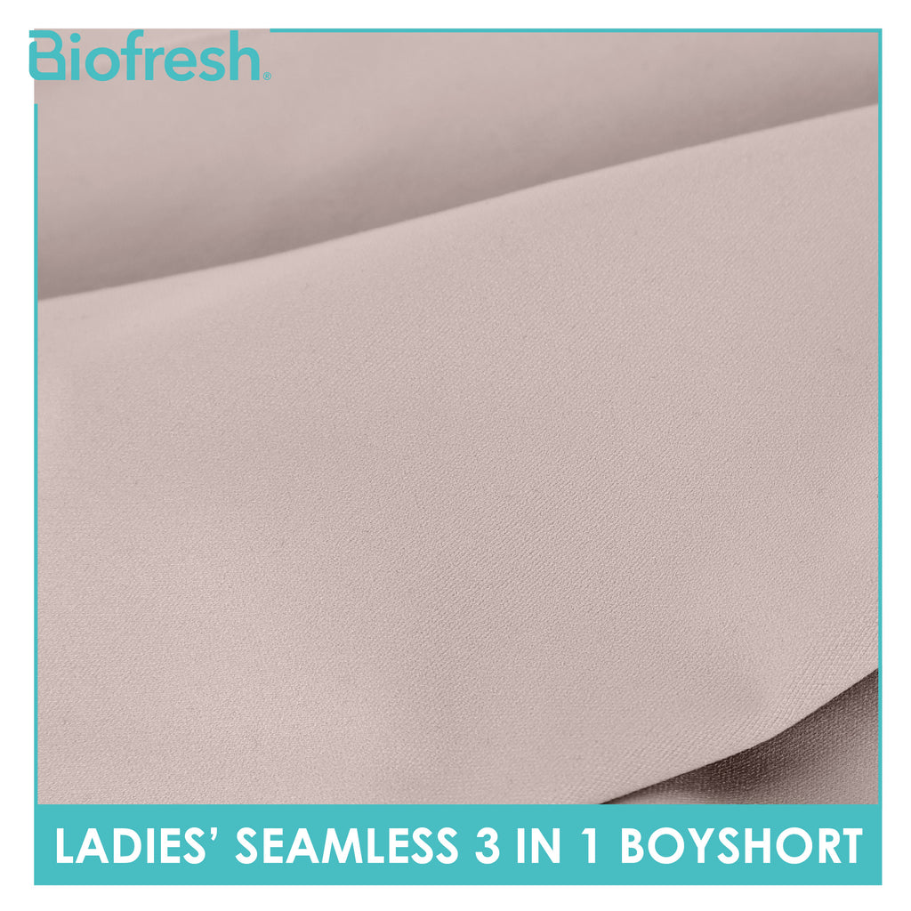 Biofresh Ladies' Antimicrobial Seamless Boyshort 3 pieces in a pack ULPBG4401