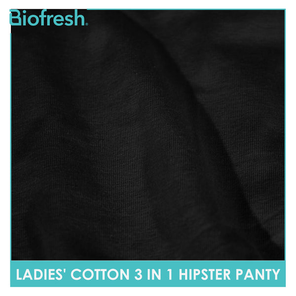 Biofresh Ladies' Antimicrobial Cotton Hipster Panty 3 pieces in a pack ULPHG12