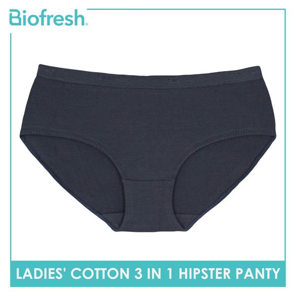 Biofresh Ladies' Antimicrobial Cotton Hipster Panty 3 pieces in a pack ULPHG14