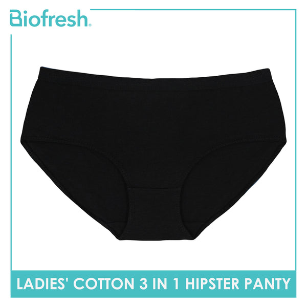 Biofresh Ladies' Antimicrobial Cotton Hipster Panty 3 pieces in a pack ULPHG14