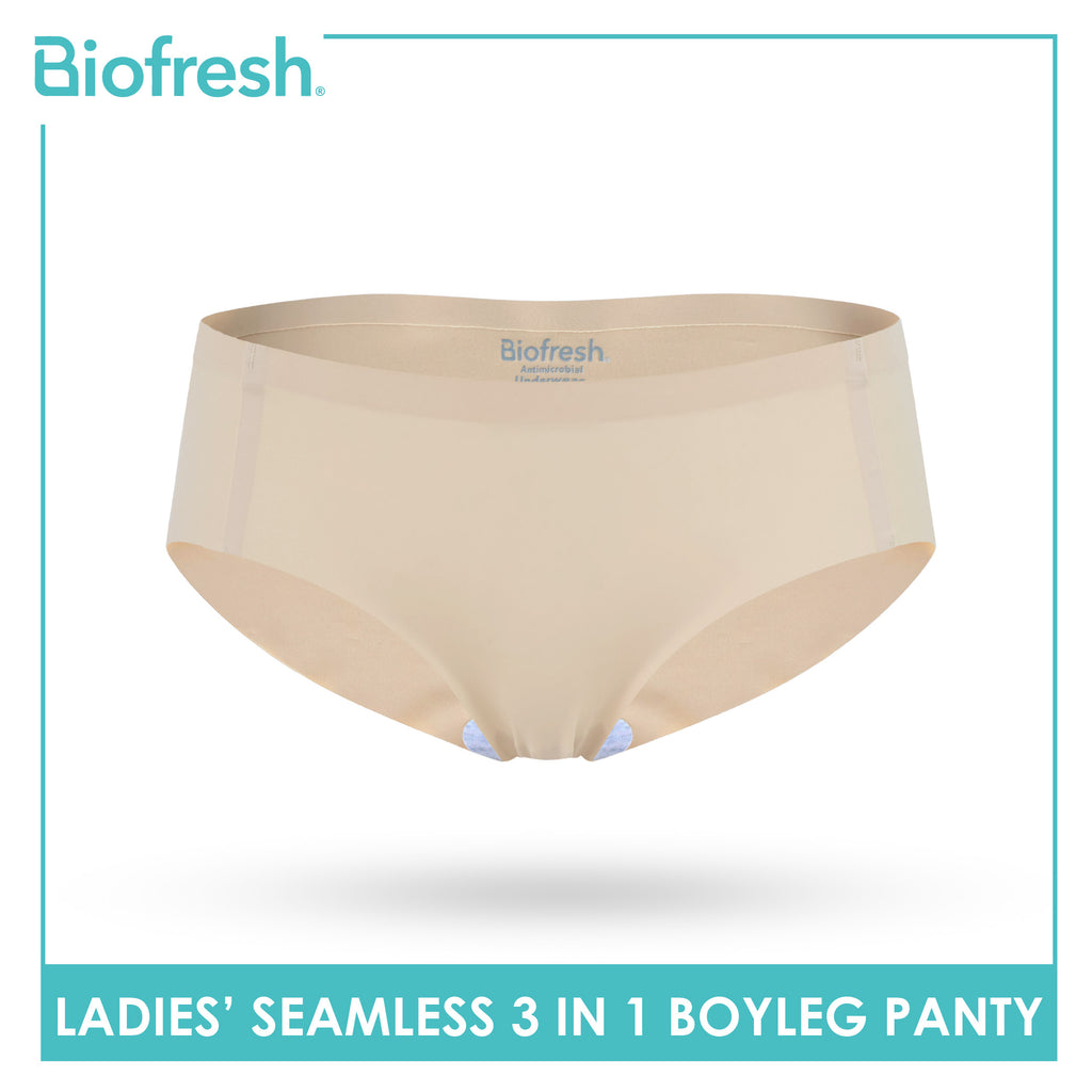 Biofresh Ladies' Antimicrobial Seamless Boyleg Panty 3 pieces in a pack ULPHG4401