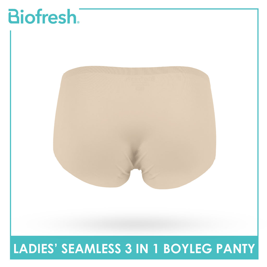 Biofresh Ladies' Antimicrobial Seamless Boyleg Panty 3 pieces in a pack ULPHG4401