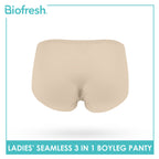Biofresh Ladies' Antimicrobial Seamless Boyleg Panty 3 pieces in a pack ULPHG4401