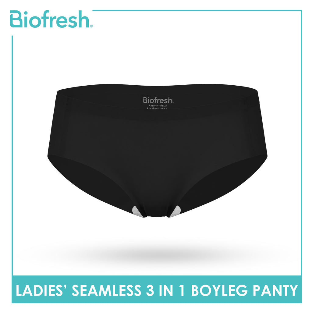 Biofresh Ladies' Antimicrobial Seamless Boyleg Panty 3 pieces in a pack ULPHG4401