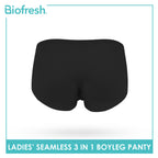 Biofresh Ladies' Antimicrobial Seamless Boyleg Panty 3 pieces in a pack ULPHG4401