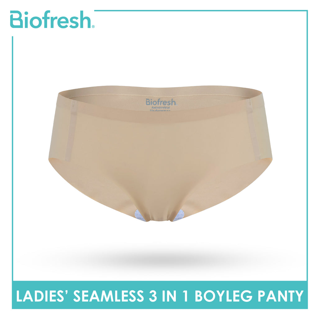 Biofresh Ladies' Antimicrobial Seamless Boyleg Panty 3 pieces in a pack ULPHG4401
