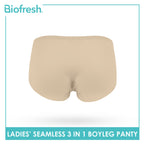 Biofresh Ladies' Antimicrobial Seamless Boyleg Panty 3 pieces in a pack ULPHG4401