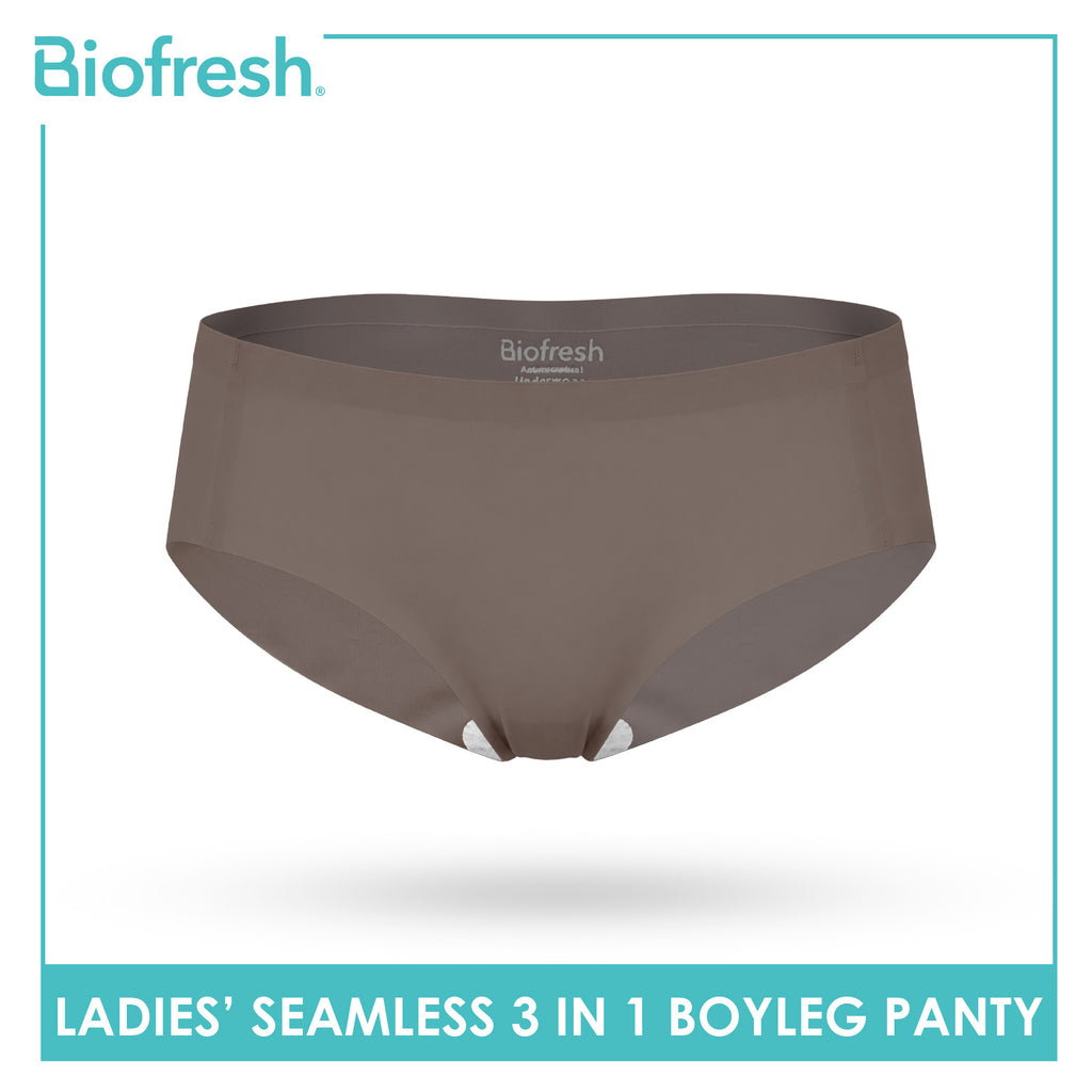 Biofresh Ladies' Antimicrobial Seamless Boyleg Panty 3 pieces in a pack ULPHG4401